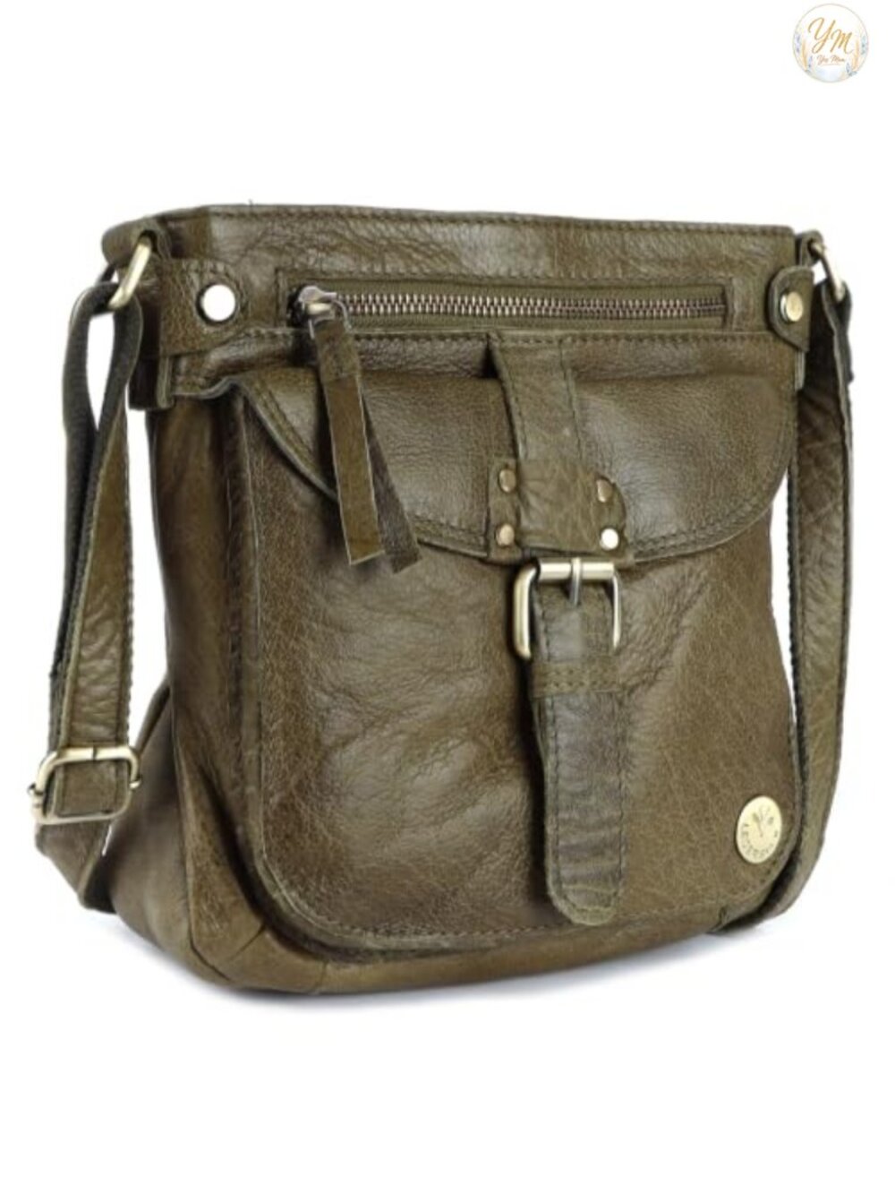 Real Leather Crossbody Handbag Sling Bag Adjustable Strap